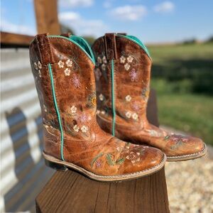 SMOKY MOUNTAIN GIRLS' FLORALIE WESTERN BOOTS - SQUARE TOE